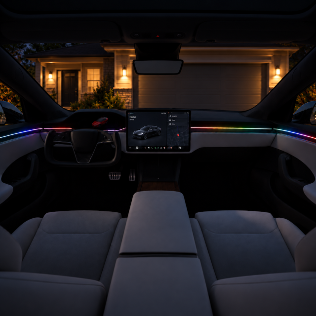 Lighting Trendz 2021+ Tesla Model S Flow Series Dash Trim LED Kit - Custom main image